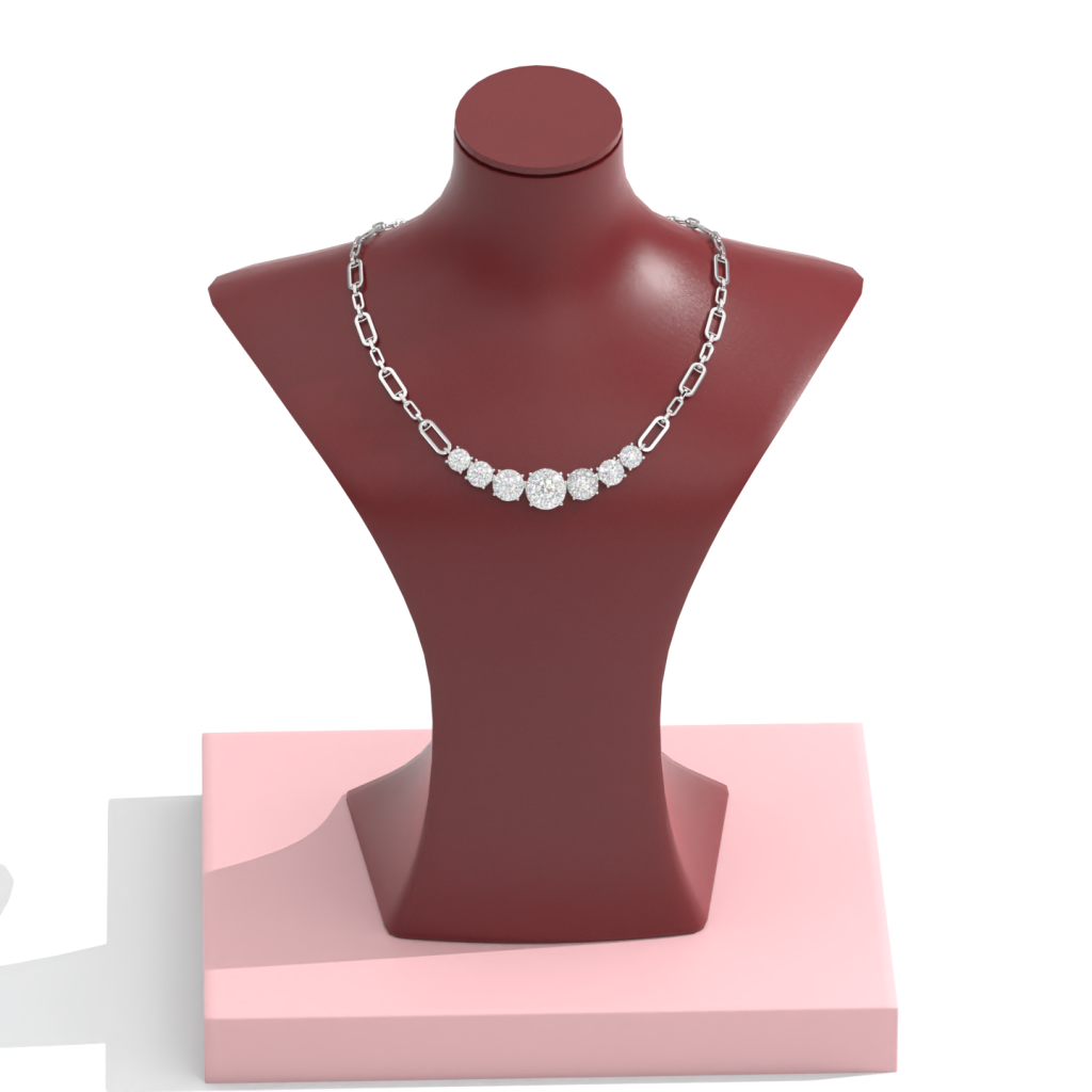 Radiant Cluster Elegance Necklace
